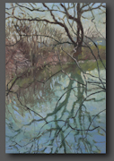 Pond in March 70x50cm